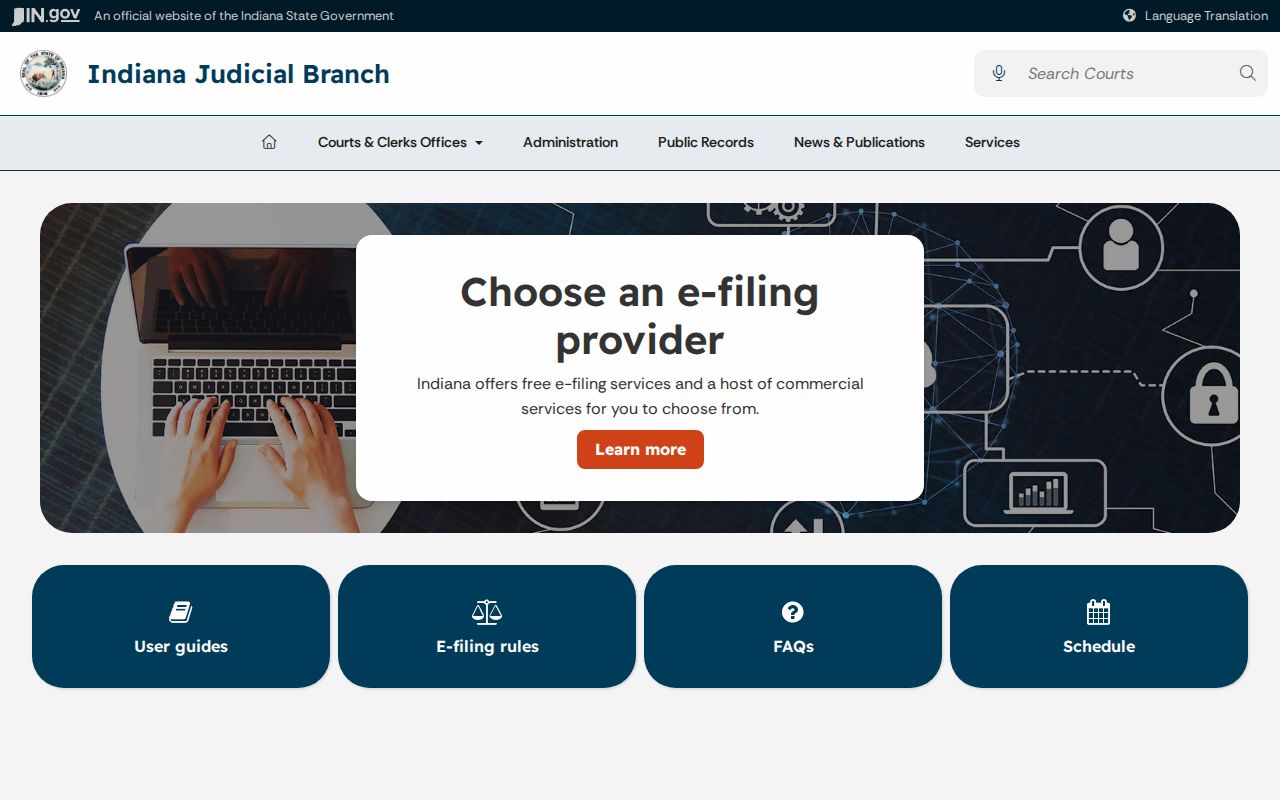 Madison County case lookup and Indiana e-filing