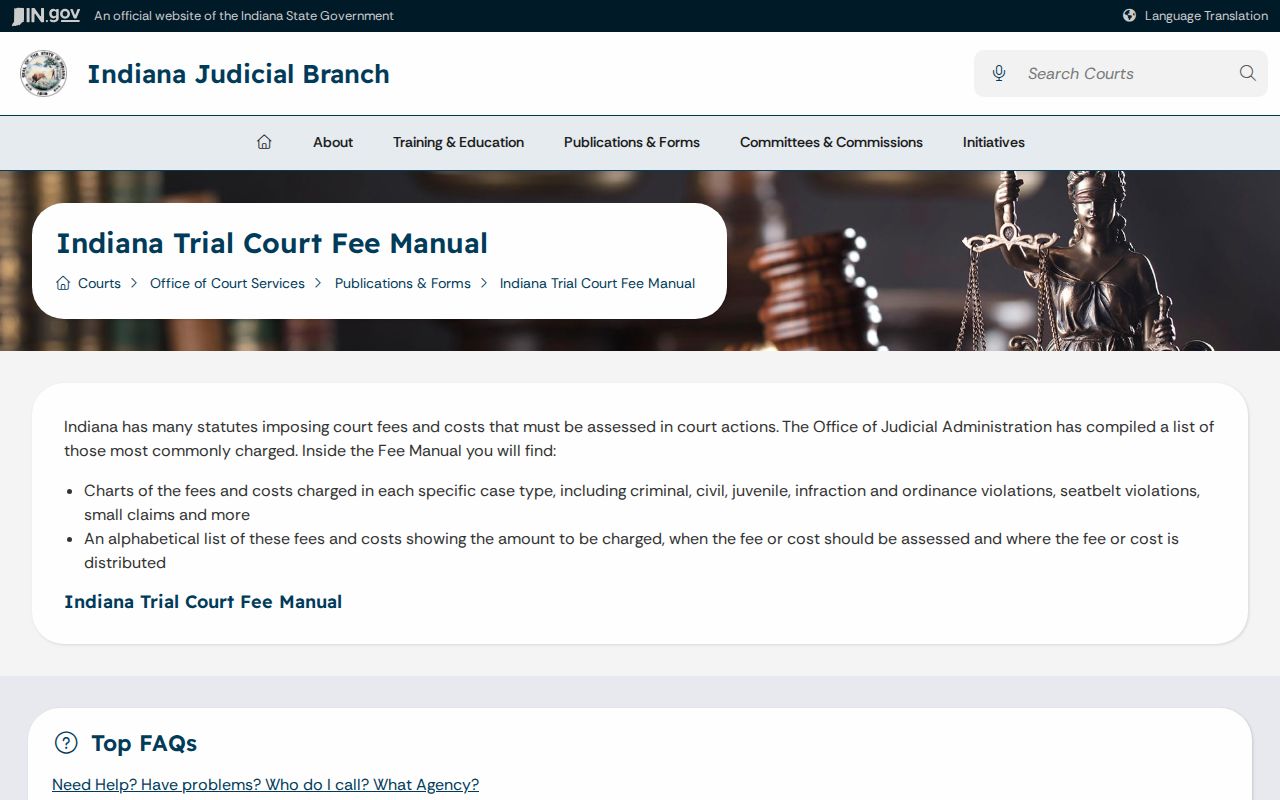 Madison County case lookup trial fee source