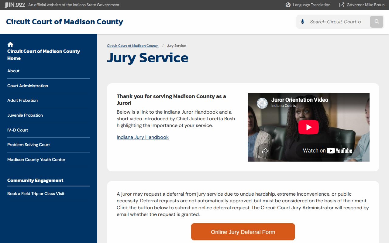 Madison County court access information for Chesterfield-related cases