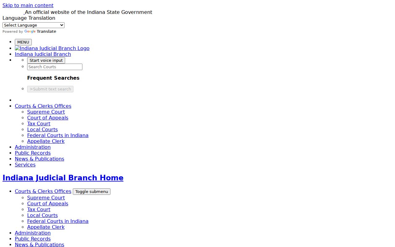 Indiana MyCase search tips for Madison County civil cases