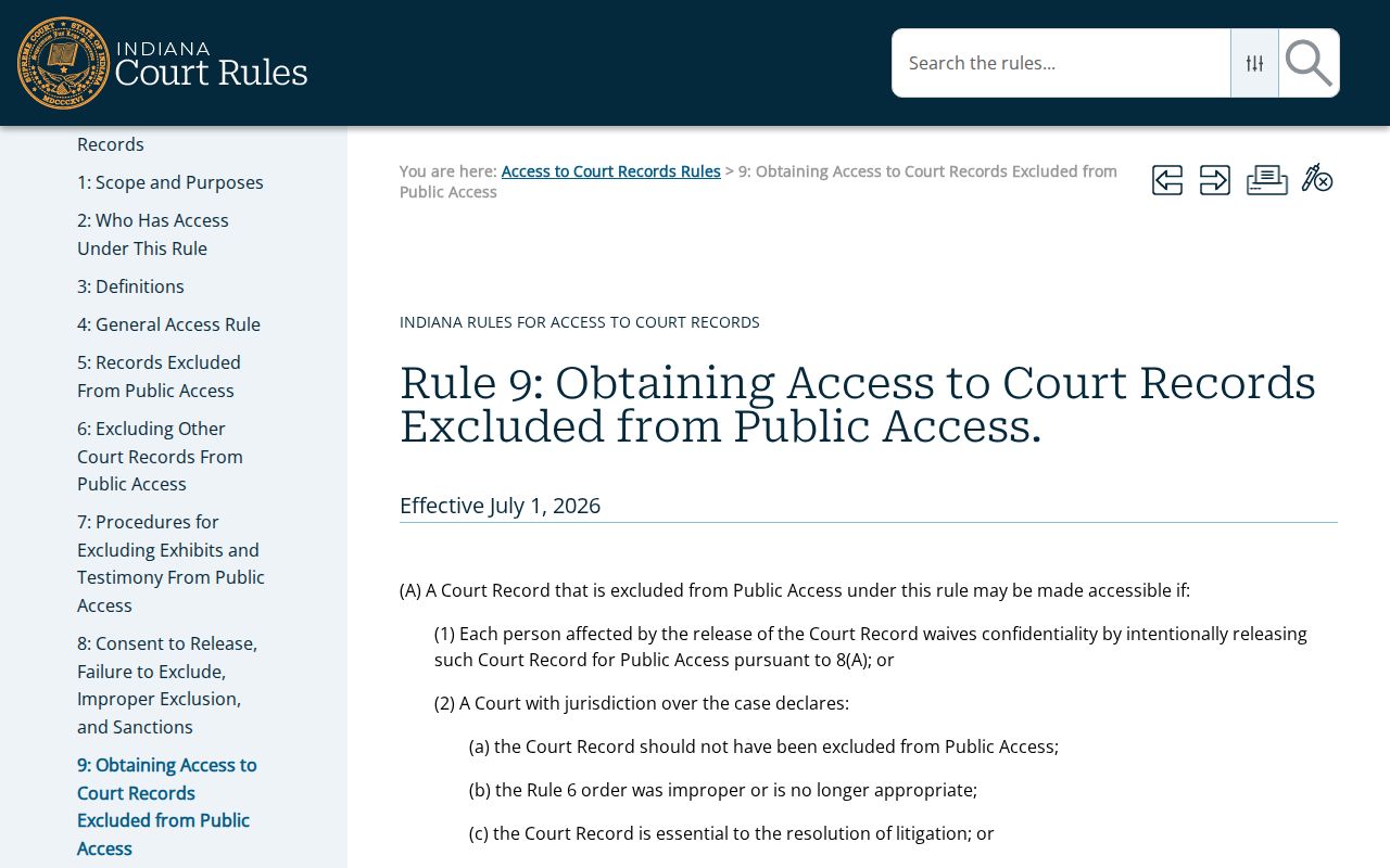 Madison County court date Rule 9 access process