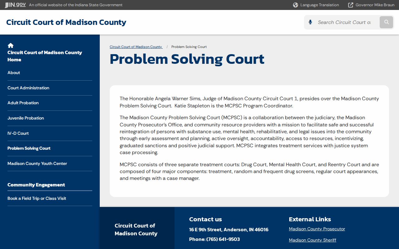 Madison County court record problem-solving court