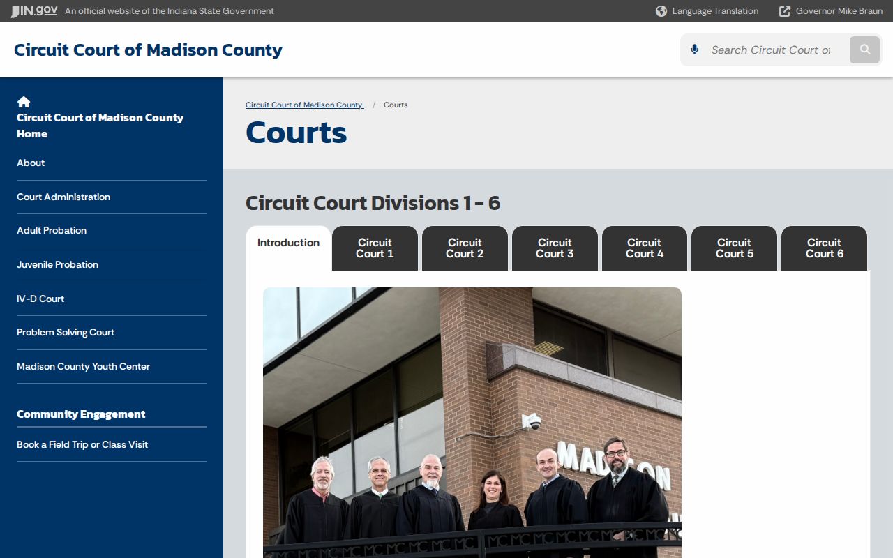 Directory of Madison County Circuit Court divisions