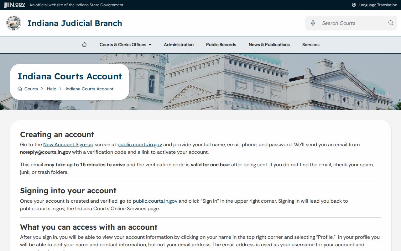 Pendleton court docket MyCase public account